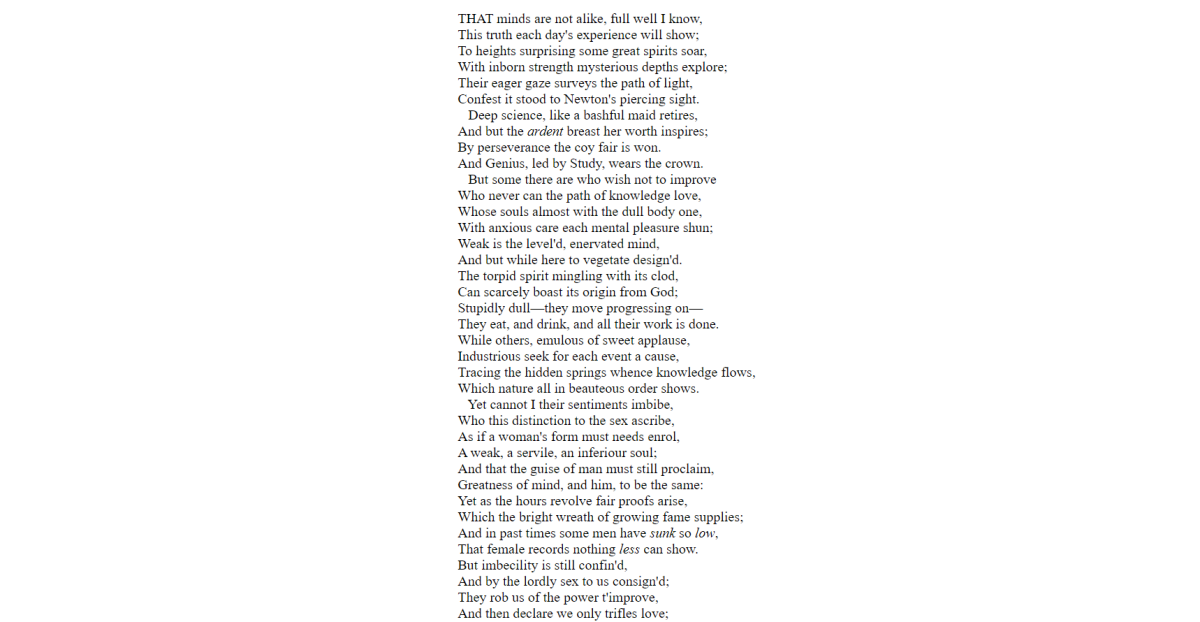Post-Revolutionary American Suffrage Poem | COVE